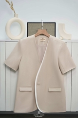 Áo vest Saya tay ngắn phối viền