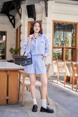 Set áo sơ mi kiểu dáng rộng + quần short