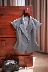 Áo Nerina cổ vest phối dây nơ