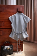 Áo Nerina cổ vest phối dây nơ