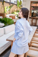 Set áo sơ mi kiểu dáng rộng + quần short