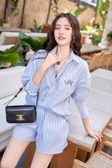 Set áo sơ mi kiểu dáng rộng + quần short