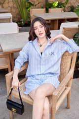 Set áo sơ mi kiểu dáng rộng + quần short