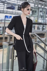 Áo vest Sonna cổ V phối viền