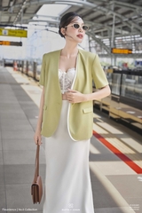 Áo vest Saya tay ngắn phối viền