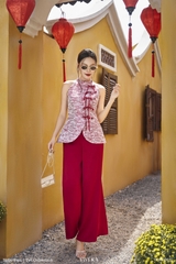 Set Diên áo yếm phối nơ+quần dài