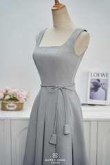 Đầm Peony tà xếp ly phối belt
