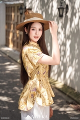 Áo Venus peplum tay ngắn