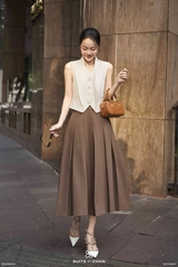 Chân váy Miranda dáng A xếp ly