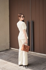 Set Pansy áo phối nút chéo + quần dài