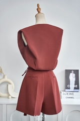 Set jumpsuit Historia + áo dây croptop tay chờm
