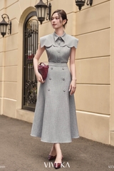 Chân váy Mela dáng suông phối nút