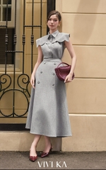 Áo Mela cổ sơ mi cách điệu