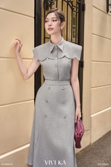 Chân váy Mela dáng suông phối nút