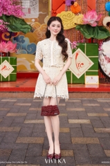 Set áo Mila ren 4 túi + chân váy