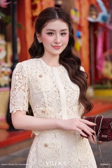 Set áo Mila ren 4 túi + chân váy