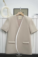 Áo vest Sonna cổ V phối viền