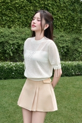 Áo dệt knit nơ