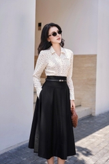 Áo Sunny sơ mi phối hoa