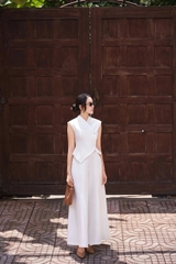 Áo Glenda peplum cổ vest