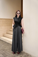 Áo Glenda peplum cổ vest