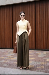 Áo Glenda peplum cổ vest
