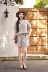 Set Zelda áo cổ vest + quần short