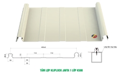 TẤM LỢP KLIPLOCK JAVTA 1 LỚP K500