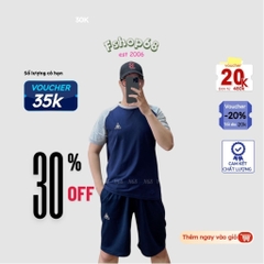 Bộ quần áo nam mùa hè Le coq Bsm1 áo thun nam cotton 100%, quần nam chất thể thao dày dặn không lộ có khoá túi quần vnxk