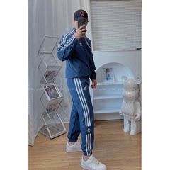 Bộ gió thể thao nam Adidas chất gió cao cấp co giãn, 3 Sọc Bản To bgmm2 Áo 2 Lớp Lót Lưới Co Giãn, set thu đông vnxk