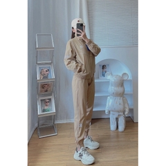 Bộ Quần Áo thể thao Adidas M8, bộ đôi nam nữ chất gió cấp Gió 2 lớp Có Lót Lưới Chất Mềm, Túi Có Khóa set Thu Đông vnxk