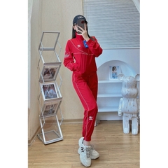Bộ Quần Áo thể thao Adidas M8, bộ đôi nam nữ chất gió cấp Gió 2 lớp Có Lót Lưới Chất Mềm, Túi Có Khóa set Thu Đông vnxk