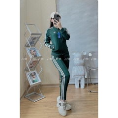 Bộ Thể Thao Nữ Adidas cổ bomber BTWM3 Chất Nỉ Umi Hàng Đẹp Loại 1, túi quần áo đều có khóa, set bo thu dong vnxk cao cap
