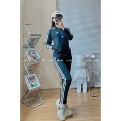 Bộ Thể Thao Nữ Adidas cổ bomber BTWM3 Chất Nỉ Umi Hàng Đẹp Loại 1, túi quần áo đều có khóa, set bo thu dong vnxk cao cap
