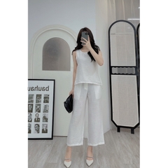 Bộ Đũi Hè Nữ MIALUCI DWM1 Hàng Cao Cấp Chất Đũi Mát Siêu Nhẹ Ít Nhăn, Chất Mềm Mại Dễ Chịu Đủ Màu