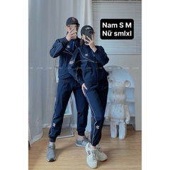 Bộ Quần Áo thể thao Adidas M8, bộ đôi nam nữ chất gió cấp Gió 2 lớp Có Lót Lưới Chất Mềm, Túi Có Khóa set Thu Đông vnxk