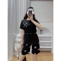 Bộ đồ lửng nữ MLB, form chuẩn, quần rộng cotton 100% co giãn 4 chiều, siêu thoáng mát mềm mịn BLWM2 a03