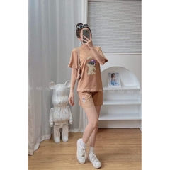 Bộ quần áo nữ short mùa hè BSWM2  chất 100% cotton co giãn 4 chiều hình in cao cấp, cam kết không bong, set hè vnxk