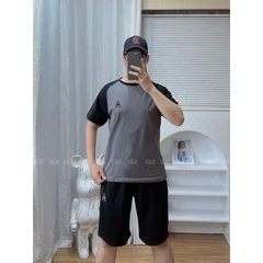 Bộ quần áo nam mùa hè Le coq Bsm1 áo thun nam cotton 100%, quần nam chất thể thao dày dặn không lộ có khoá túi quần vnxk