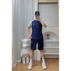 Bộ quần áo nam mùa hè Le coq Bsm1 áo thun nam cotton 100%, quần nam chất thể thao dày dặn không lộ có khoá túi quần vnxk