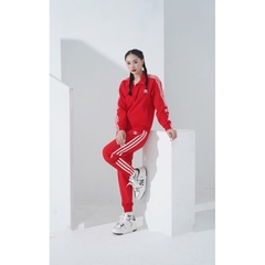 Set thể thao nữ Adidas chất gió co giãn, áo 2 lớp lót lưới, túi quần áo có khoá, set thu đông vnxk BGWM2