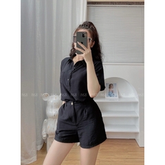 Bộ đũi sơ mi sóc hè Mialuci, ,có thể tách áo mặc đi làm giá quá hời ạ, chất đũi mát, ít nhăn HÀNG CHÍNH HÃNG DW2