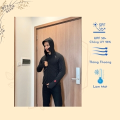 Áo chống nắng nam cao cấp 2 lớp 3M OTAKA  AMM16 Vải Aircool Max Spandex điều hoà, Mềm Mịn mát 2 Túi Có Khóa
