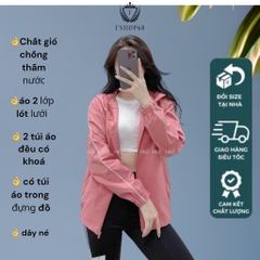 Áo Khoác Dù Gió Nữ Zara AGWM1 Chất Liệu Dù Gió 2 Lớp Lót Lưới Giữ ấm, Chống Bụi Cản Gió, 2 túi có khóa