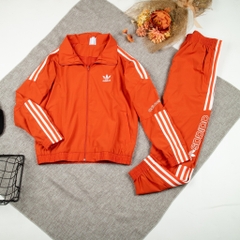 Set thể thao nữ Adidas chất gió co giãn, áo 2 lớp lót lưới, túi quần áo có khoá, set thu đông vnxk BGWM2