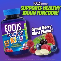 [Chính Hãng] Kẹo Nhai Hỗ Trợ Trí Não Cho Bé Focus Factor Fof Kids 150 Viên Của Mỹ