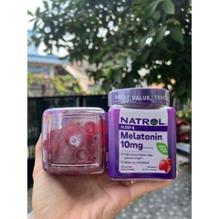 Kẹo dẻo giúp ngủ ngon Natrol Gummies Melatonin 10mg 90 viên vị dâu