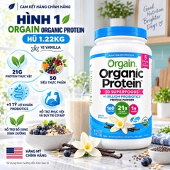 BỘT PROTEIN THỰC VẬT HỮU CƠ ORGAIN ORGANIC PROTEIN & 50 SUPERFOODS CỦA MỸ (ĐỦ SIZE & VỊ)