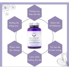 Viên hỗ trợ Trắng Da Glutathione Relumins Advance White 1650mg Glutathion Complex 90 viên