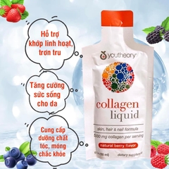 [Chính Hãng] Collagen Nước Youtheory Collagen Liquid Berry Flavor Hộp 30 gói x 30ml - Mỹ
